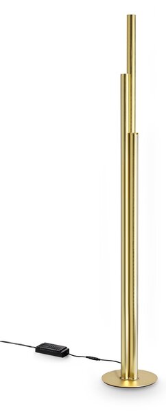 Lampada Da Terra Dorica LED 66W Luce Calda Ottone Dimmerabile Ideal Lux