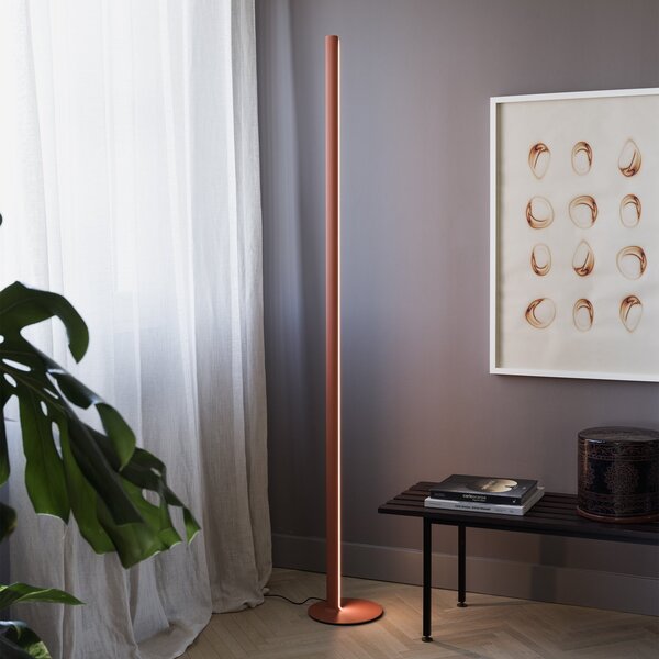 Lampada Da Terra DORICA LED 50W Luce Calda Grigia Metallo Ideal Lux