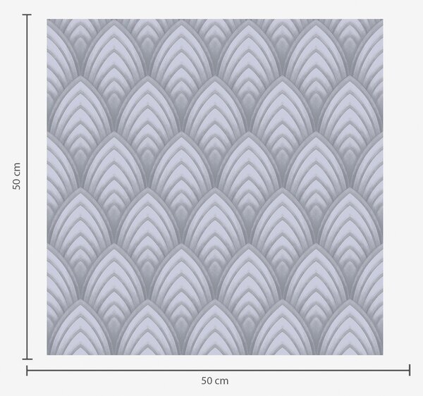 Carta da parati Archi volumetrici simili a scale di grigi con una leggera sfumatura, Parati astratta classici, a00989 : Uwalls.it