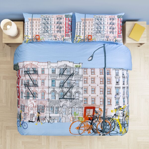 Completo Copripiumino MATRIMONIALE NY East Village UNICA Cotone Caleffi