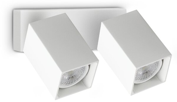 Applique DYNAMITE 2 Luci Gu10 28W Bianco Orientabile Ideal Lux