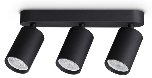 Plafoniera Collezione DYNAMITE 3 Luci Gu10 Finitura Nero Dimmerabile Ideal Lux