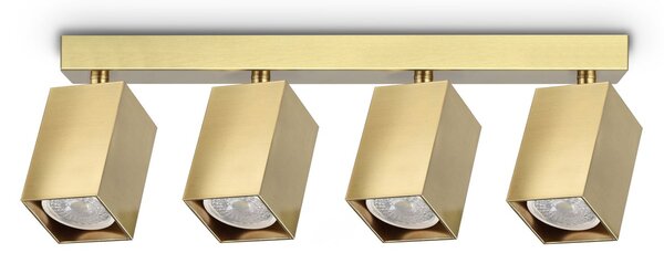 Plafoniera Dynamite 4 Luci GU10 Ottone Dimmerabile Metallo Ideal Lux
