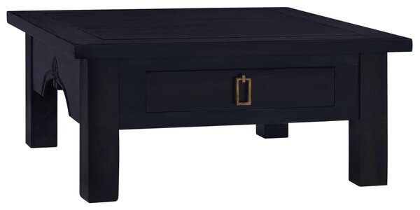 Tavolino Salotto Nero Chiaro 68x68x30 cm in Massello di Mogano