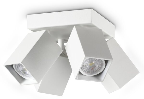 Plafoniera Collezione DYNAMITE 4 Luci GU10 Bianco Dimmerabile Ideal Lux