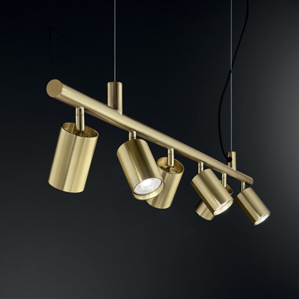 Lampada A Sospensione Collezione DYNAMITE 6 Luci GU10 Bianca Altezza Regolabile Ideal Lux