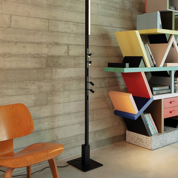 Lampada Da Terra Ego Dimmerabile Finitura Nero Altezza 201 cm Ideal Lux