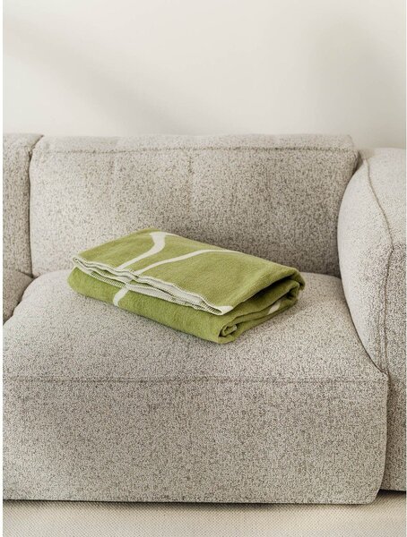 Coperta verde/color crema 150x200 cm Felu – noo.ma