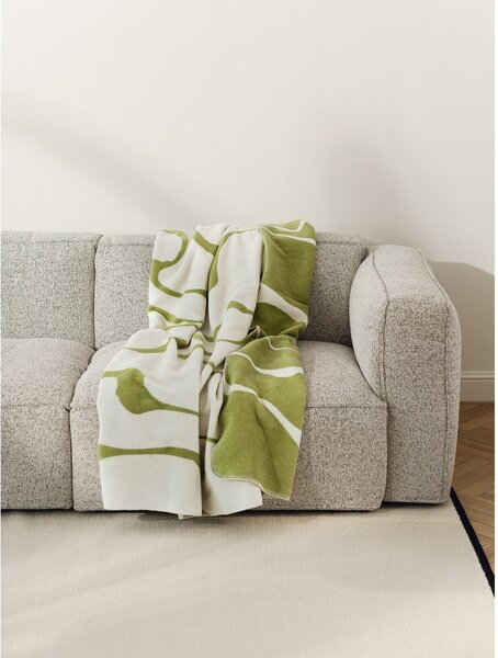 Coperta verde/color crema 150x200 cm Felu – noo.ma