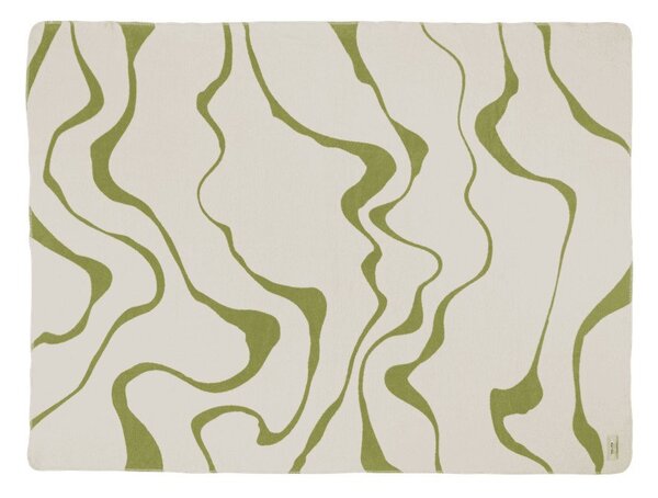 Coperta verde/color crema 150x200 cm Felu – noo.ma