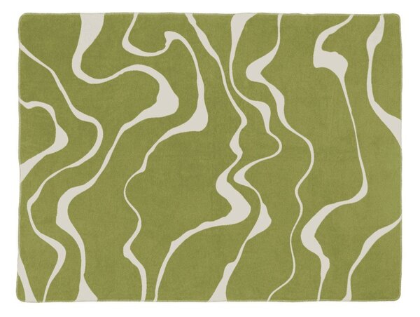 Coperta verde/color crema 150x200 cm Felu – noo.ma
