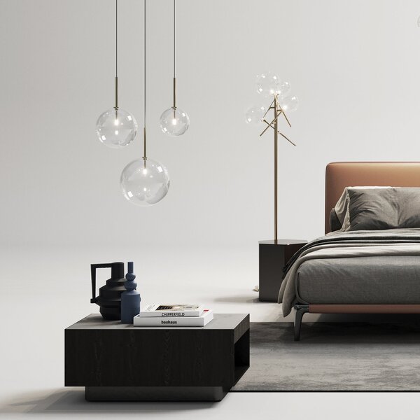 Lampada A Sospensione Equinoxe G4 Cromo Dimmerabile Altezza Regolabile Ideal Lux