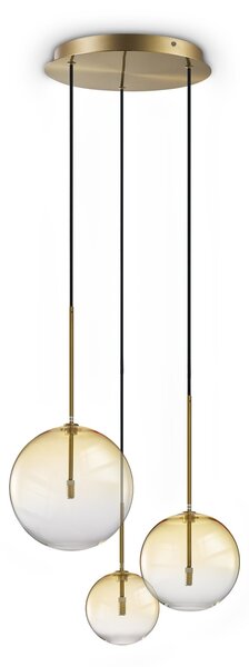 Lampada A Sospensione Equinoxe 3 Luci G4 Cromo Regolabile Metallo/Vetro Ideal Lux