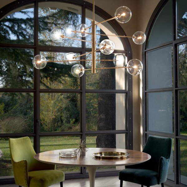 Lampada A Sospensione Equinoxe 3 Luci G4 Cromo Regolabile Metallo/Vetro Ideal Lux