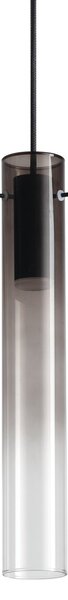 Lampada A Sospensione FLAM Luce Calda 10W Nero Fumè Cromo Ideal Lux