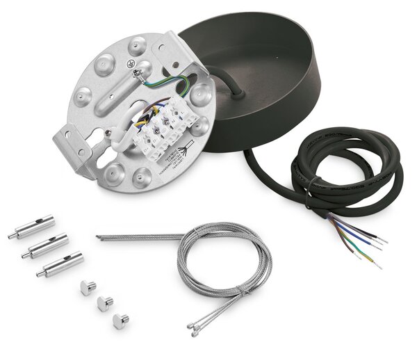 Sospensione FLY Luce LED 10W Luce Calda Nero Altezza 123,3 cm Ideal Lux