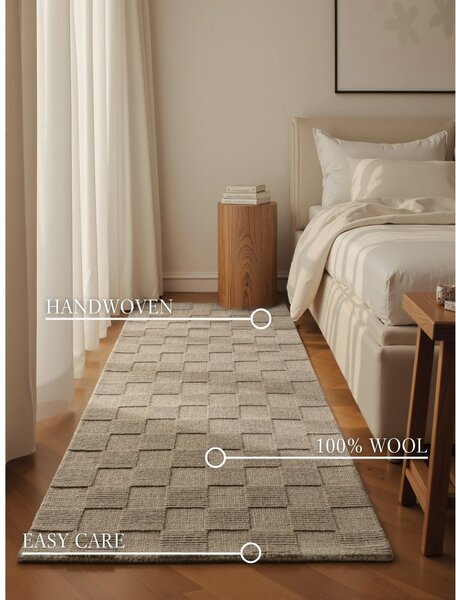 Passatoia beige in lana tessuta a mano 80x200 cm Scala – Villeroy&Boch