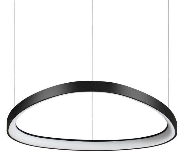 Lampada a Sospensione Gemini LED 47W Luce Naturale Nero Altezza Regolabile Ideal Lux