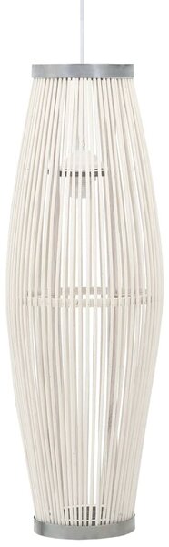 Lampadario da Soffitto Bianco in Salice 40 W 25x62 cm Ovale E27