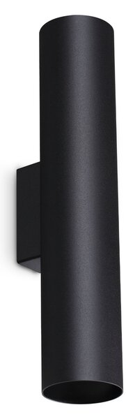 Applique Look 2 Luci GU10 28W Nero Con Dimmer Esterno Ideal Lux