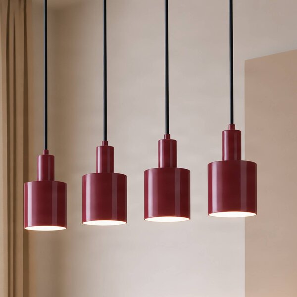 Lampada a sospensione Ovelia Lindby, dimmerabile, Rosso, Soggiorno / Sala da pranzo, Metallo, Moderno, Lampada a sospensione