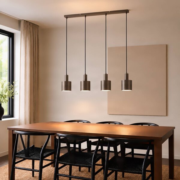 Lampada a sospensione Ovelia Lindby, dimmerabile, Marrone / Ruggine, Soggiorno / Sala da pranzo, Metallo, Moderno, Lampada a sospensione