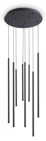 Lampada A Sospensione LOOK 16W Luce Naturale Nera Altezza Regolabile Ideal Lux