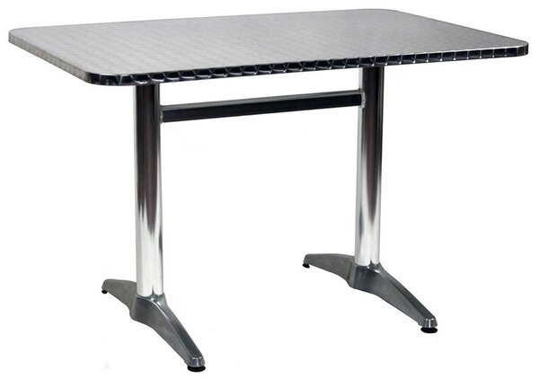 Tavolo Rettangolare Da Giardino In Alluminio E Acciaio 70x110 Cm Vorghini