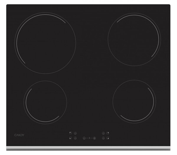Candy CH 64 XB Piano Cottura Elettrico 4 Fuochi 60 cm Vetroceramica colore Nero