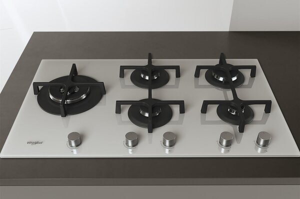Whirlpool GOA 9523/WH Serie Ambient Piano Cottura 5 Fuochi a Gas 90 cm (1 Bruciatore Doppia Corona) colore Bianco
