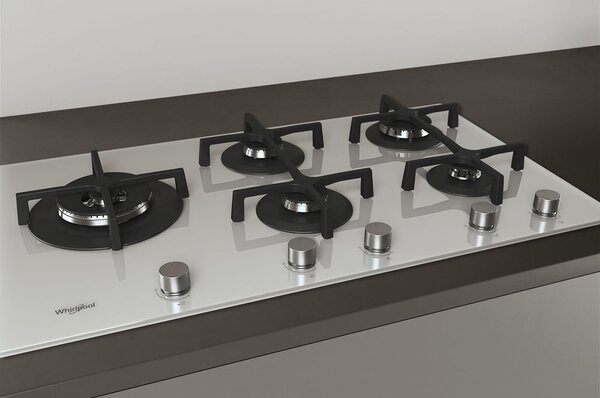 Whirlpool GOA 9523/WH Serie Ambient Piano Cottura 5 Fuochi a Gas 90 cm (1 Bruciatore Doppia Corona) colore Bianco