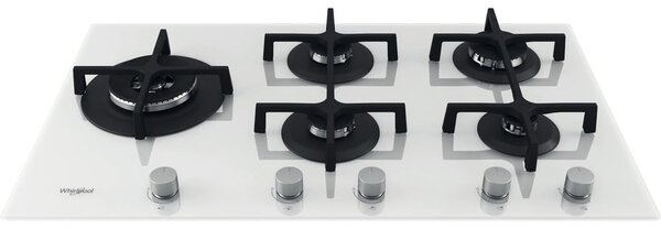 Whirlpool GOA 9523/WH Serie Ambient Piano Cottura 5 Fuochi a Gas 90 cm (1 Bruciatore Doppia Corona) colore Bianco