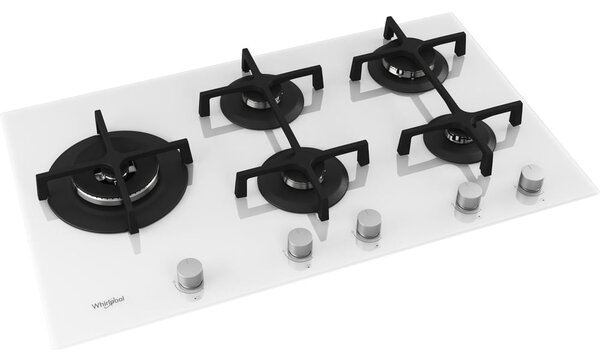 Whirlpool GOA 9523/WH Serie Ambient Piano Cottura 5 Fuochi a Gas 90 cm (1 Bruciatore Doppia Corona) colore Bianco