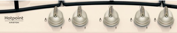 Hotpoint Ariston PCN 750 T (OW) R /HA Serie Tradizione Piano Cottura 5 Fuochi a Gas 75 cm (1 Bruciatore Tripla Corona) colore Bianco Antico