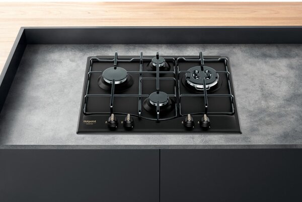 Hotpoint Ariston PCN 640 T (AN) R Serie Tradizione Piano Cottura 4 Fuochi a Gas 60 cm colore Antracite