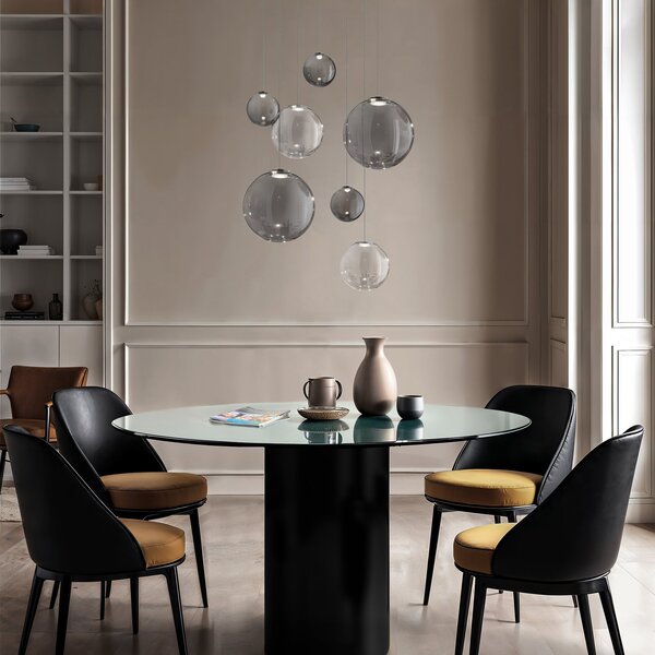 Plafoniera Collezione MAPA Finitura Nero Diametro 75 cm Ideal Lux