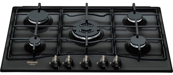 Hotpoint Ariston PCN 750 T (AN) R Serie Tradizione Piano Cottura 5 Fuochi a Gas 75 cm colore Antracite