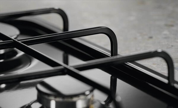 Electrolux Piano Cottura 5 Fuochi a gas da Incasso (1 Bruciatore Wok Tripla Corona ) Larghezza 75 cm colore Nero - PN750RUV Serie Rustico