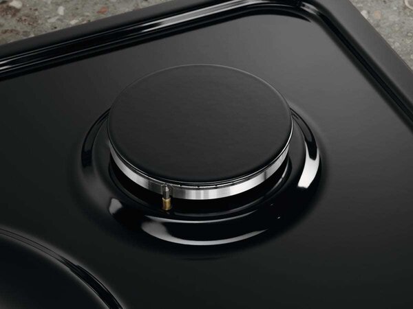 Electrolux Piano Cottura 5 Fuochi a gas da Incasso (1 Bruciatore Wok Tripla Corona ) Larghezza 75 cm colore Nero - PN750RUV Serie Rustico