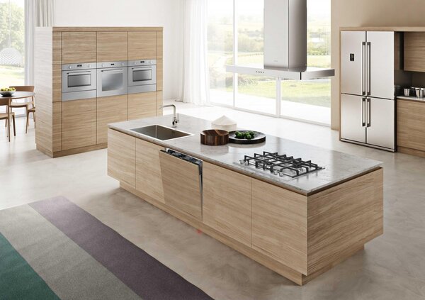 Smeg Piano Cottura 4 Fuochi a gas da Incasso (1 Bruciatore Wok Tripla Corona) Larghezza 60 cm colore Inox - P261XGH Serie Selezione