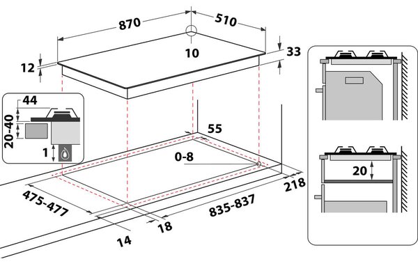 Hotpoint Ariston PHN 960MST (AN) R/HA Piano Cottura 90 cm a Gas 6 Fuochi (1 Bruciatore Tripla Corona) colore Antracite