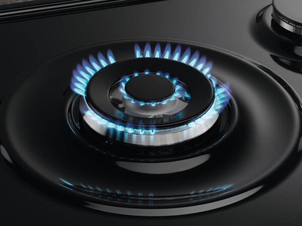 Electrolux Piano Cottura 5 Fuochi a gas da Incasso (1 Bruciatore Wok Tripla Corona ) Larghezza 75 cm colore Nero - PN750RUV Serie Rustico