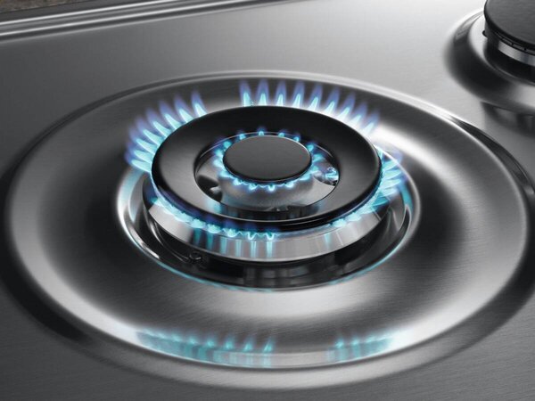 Electrolux PX640UOV Serie Soft Piano Cottura 4 Fuochi a Gas 60 cm (1 Bruciatore Wok Tripla Corona) colore Inox