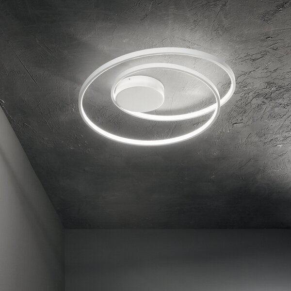 Plafoniera Collezione OZ LED 38W Luce Calda 3000K Ottone Dimmerabile Ideal Lux