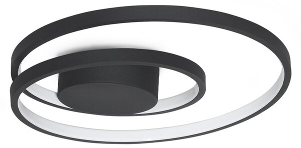 Plafoniera Collezione OZ LED 38W Luce Calda 3000K Nero Ideal Lux