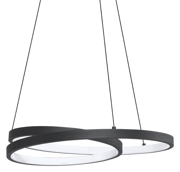 Lampada da soffitto Collezione OZ LED 38W luce calda 3000K nera Ideal Lux