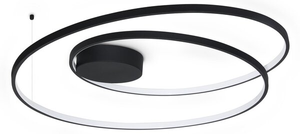 Plafoniera Collezione OZ LED 52W Luce Calda 3000K Finitura Nero Ideal Lux