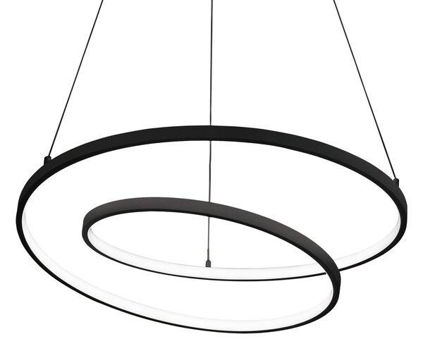 Lampada da Terra Collezione OZ LED 52W Luce Calda 3000K Nero Ideal Lux