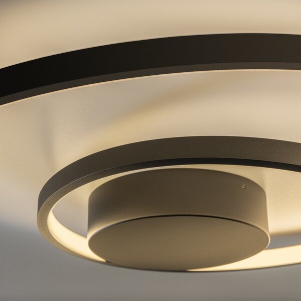 Plafoniera Collezione OZ LED 52W Luce Calda 3000K Finitura Nero Ideal Lux