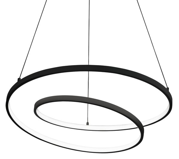 Lampada da soffitto Collezione OZ LED 47W Luce calda 3000K Nero Ideal Lux